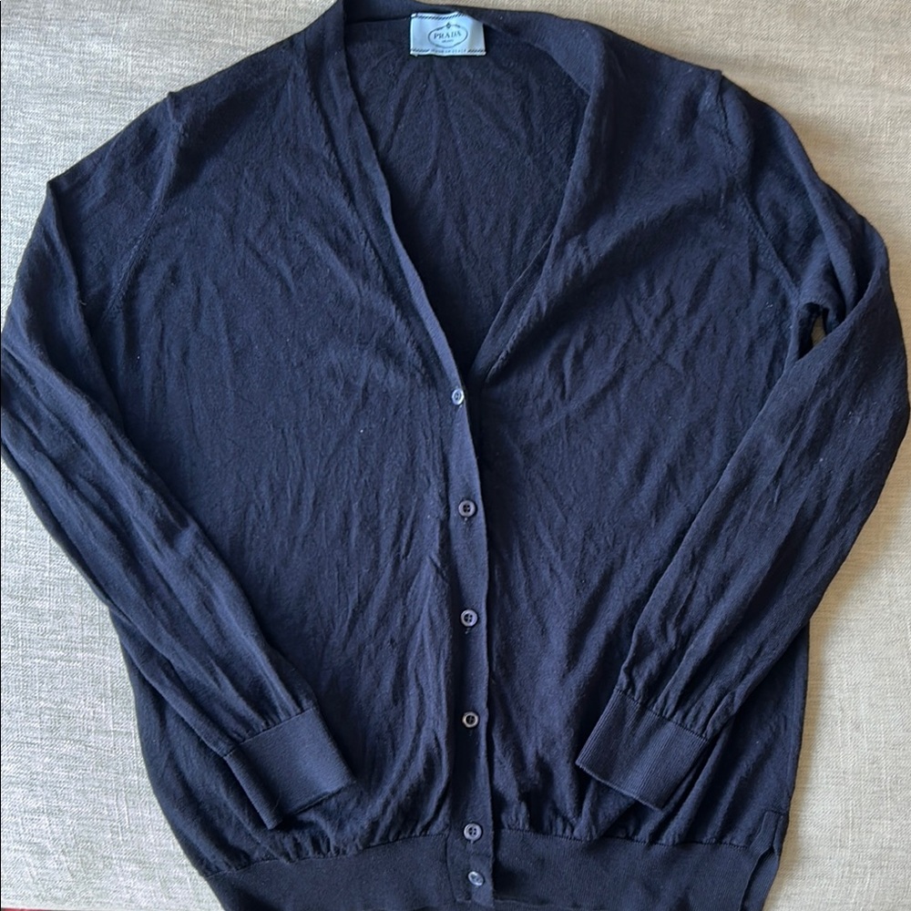 Prada Navy Cardigan